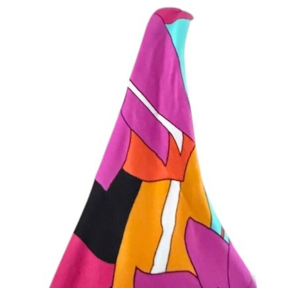 Trina Turk Gemini Plunge Neck Printed One Piece Swimsuit In Multi Color 10 NWT - Picture 4 of 16